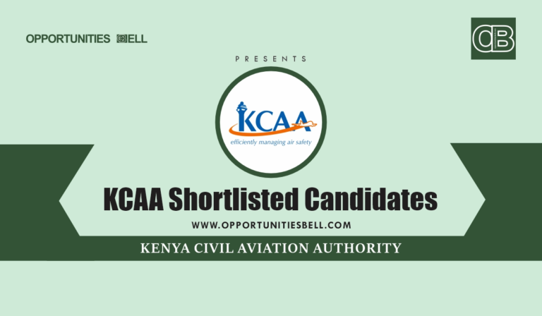 KCAA Shortlisted Candidates 2025/2026 PDF is Out – Check Here