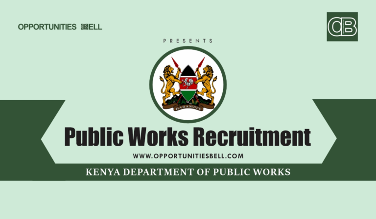 Public Works Recruitment 2025/2026 Job Application Portal