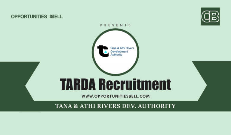 TARDA Recruitment 2025/2026 Application Form Portal