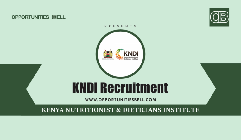 KNDI Recruitment 2025/2026 Application Form Portal